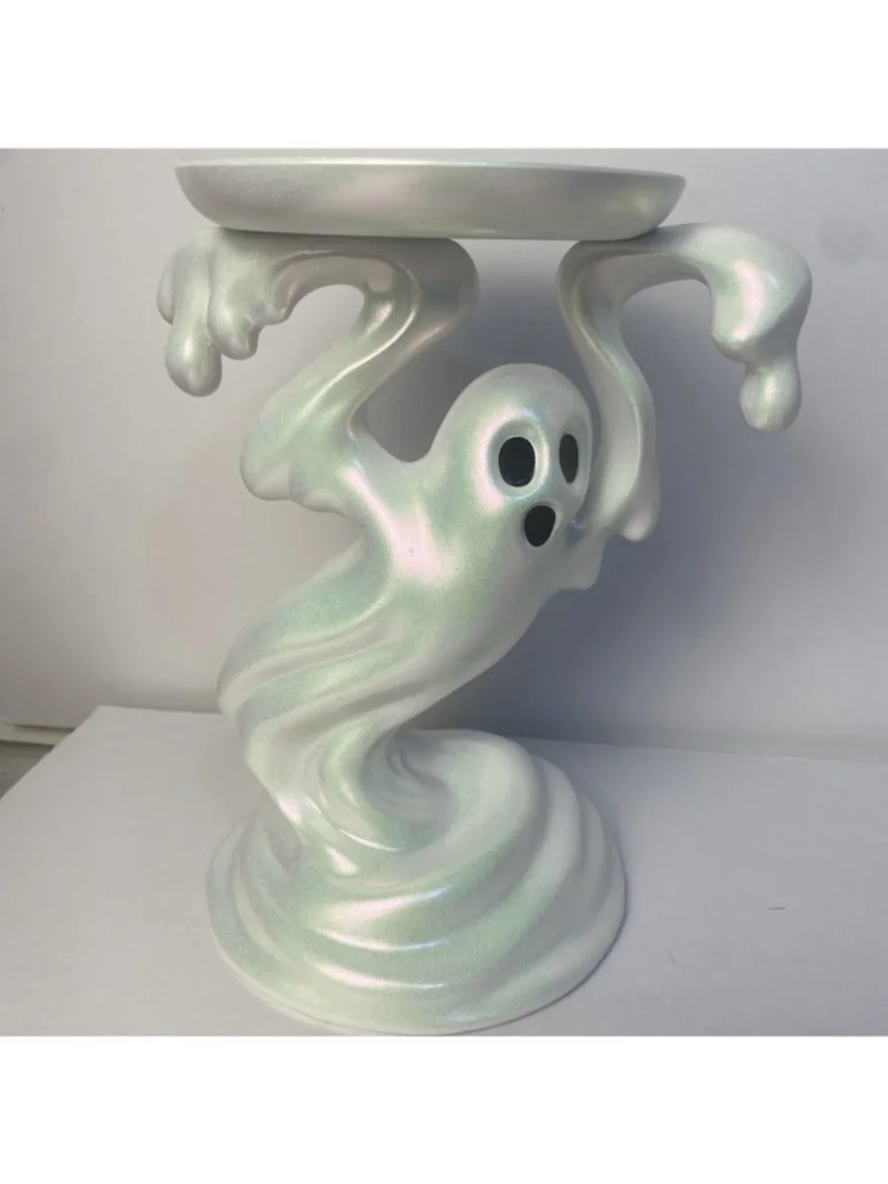 NEW Drippy Ghost Pedestal Candle Holder Bath & Body Works 2026 Halloween Decor